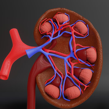recommend clip art: a human kidney 3d rendering image
