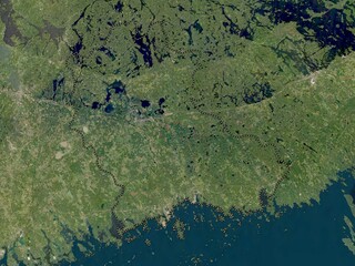 Kymenlaakso, Finland. Low-res satellite. No legend