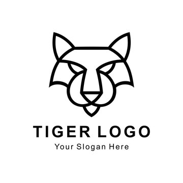 tiger head outline logo