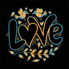 best happy love mandala t shirt design vector