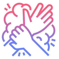 cleaning gradient icon