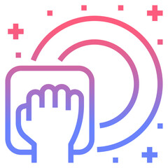 Dishwashing gradient icon