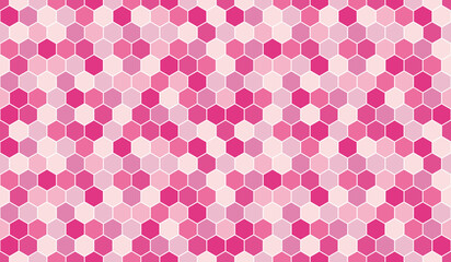 Pink honeycomb vector pattern for design textiles and backgrounds