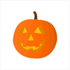 halloween pumpkin isolated on white