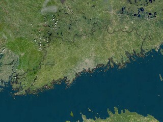 Uusimaa, Finland. Low-res satellite. No legend