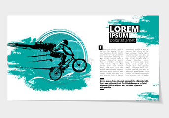 Fototapeta na wymiar Sport concept for internet banners, social media banners, headers of websites, vector illustration 