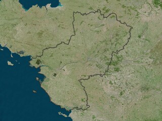 Pays de la Loire, France. High-res satellite. No legend