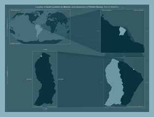 Saint-Laurent-du-Maroni, French Guiana. Described location diagram
