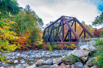 Bridge of New England in foliage season