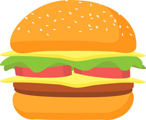 cartoon hamburger