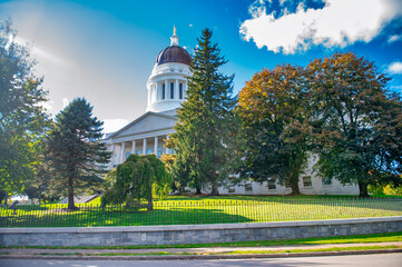 Maine State House is the capitol building of Maine in historic downtown of Augusta, ME