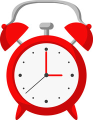 red alarm clock - obrazy, fototapety, plakaty
