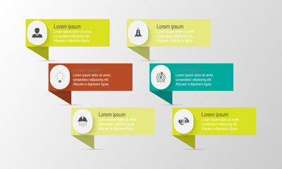 Business data visualization. Process chart. Abstract elements of graphs, diagrams with steps, options, sections or processes. Vector business template for presentations. Creative concept for infograph