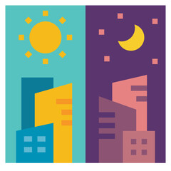 Naklejka premium day flat icon