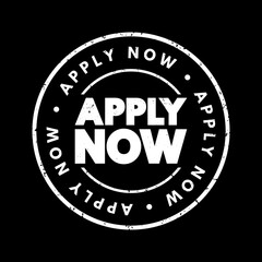 Apply Now text stamp, concept background