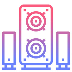 Music line gradient icon