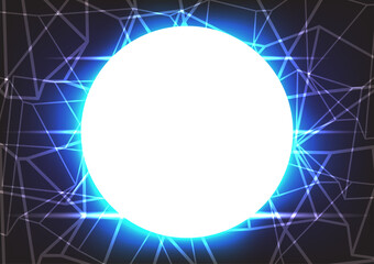 Abstract technology with circle and wireframe background Hi-tech communication concept futuristic digital innovation background vector illustration.