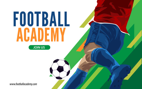 Football academy modern banner design template