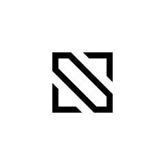 abstract N logo, Square N logo, Letter N monogram logo