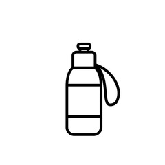 Bottle outline vector icon isolated on white background