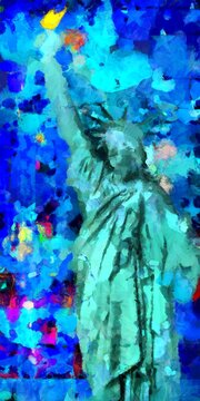 Liberty digital painting