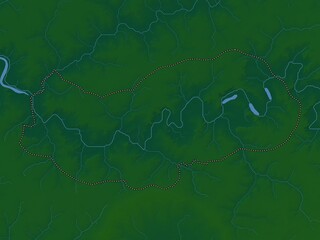 Upper River, Gambia. Physical. No legend