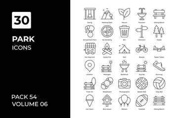 Park icons collection.