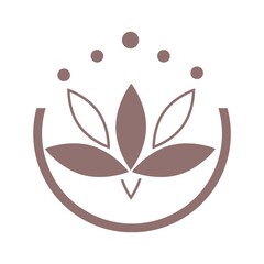 Naklejka premium Lotus line icon. Yoga meditation flower sign