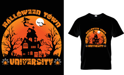 Halloween town university
Halloween  t shirt design template
