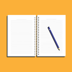  A white lined notebook and a notepad for writing notes are placed next to a wristwatch with a black strap