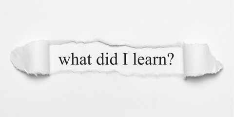 what did I learn? - obrazy, fototapety, plakaty