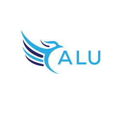ALU Letter logo white background .ALU technology logo design vector image in illustrator .ALU letter logo design for entrepreneur and business.
