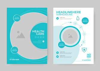 medical pharmaceutical flyer poster layout template. advertising promotion banner medical for social media poster brochure 