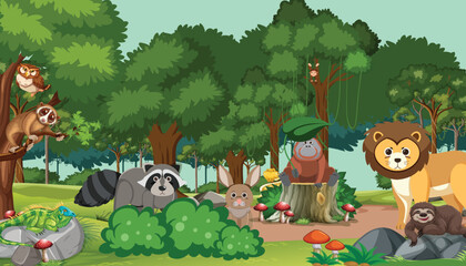 animal in enchanted garden background