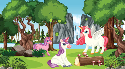 animal in enchanted garden background