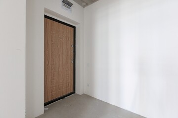 interior of the apartment without decoration in gray colors