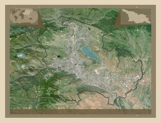Tbilisi, Georgia. High-res satellite. Major cities