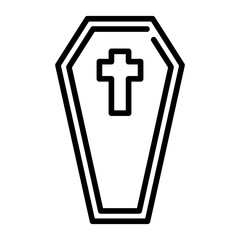 Obraz premium coffin line icon