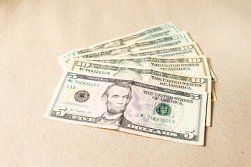  Background of dollar bills .Passive Income Concept - Residual Income . Isolated