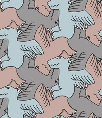 Flying Animal Tessellation Pattern - 534773543