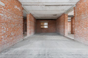 Obraz premium interior of the apartment without decoration in gray colors