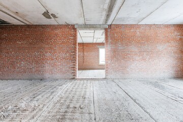 Obraz premium interior of the apartment without decoration in gray colors