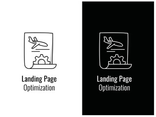 Landing Page Optimization icon illustration.