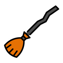 broomstick Color line icon