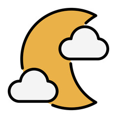 moon Color line icon