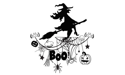 Boo! Halloween T-Shirt Design