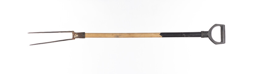 rural pitchfork isolated on white background