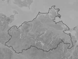 Mecklenburg-Vorpommern, Germany. Grayscale. No legend