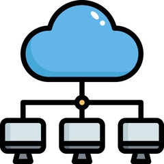 Cloud hosting icon