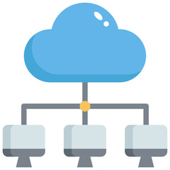 Cloud hosting icon